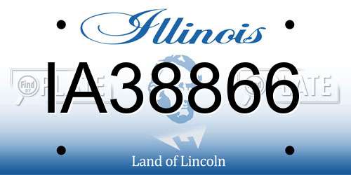 IA38866 Illinois License Plate