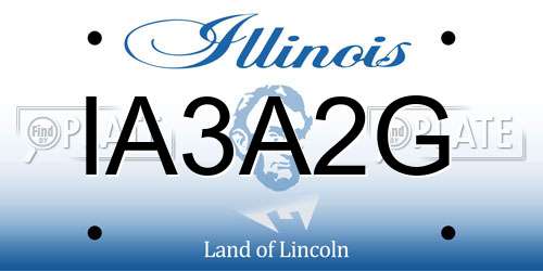 IA3A2G Illinois License Plate