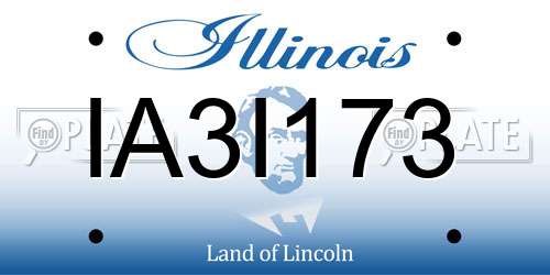 IA3I173 Illinois License Plate