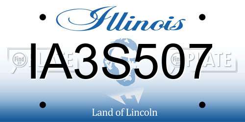 IA3S507 Illinois License Plate