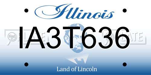 IA3T636 Illinois License Plate