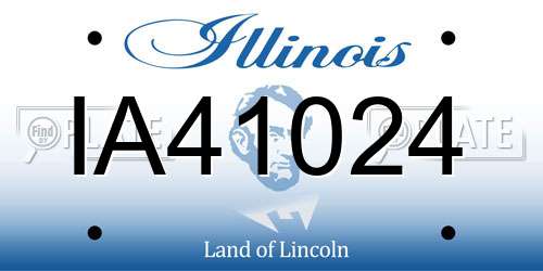 IA41024 Illinois License Plate