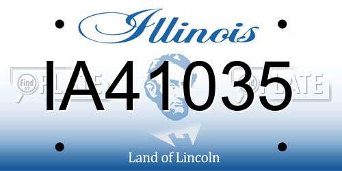 IA41035 Illinois License Plate
