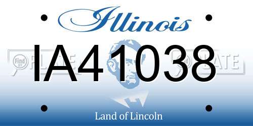 IA41038 Illinois License Plate