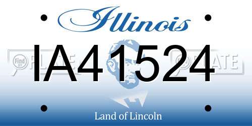 IA41524 Illinois License Plate