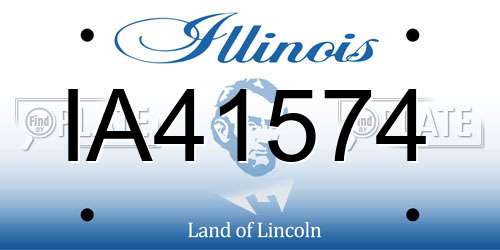 IA41574 Illinois License Plate