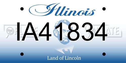 IA41834 Illinois License Plate