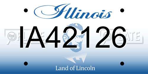 IA42126 Illinois License Plate