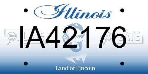 IA42176 Illinois License Plate