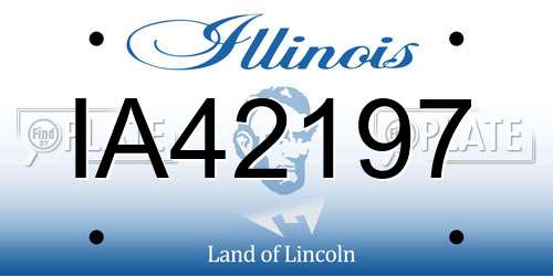 IA42197 Illinois License Plate