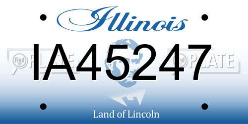 IA45247 Illinois License Plate
