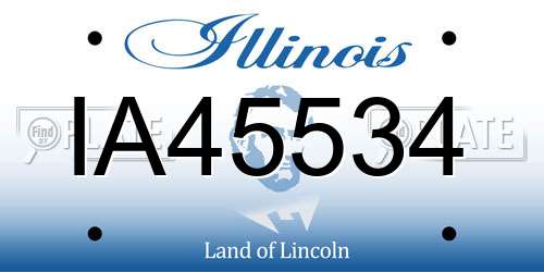 IA45534 Illinois License Plate
