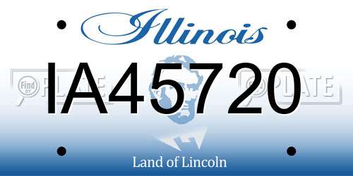 IA45720 Illinois License Plate
