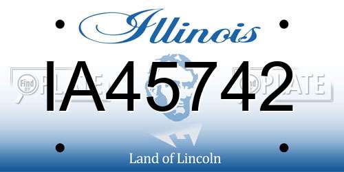 IA45742 Illinois License Plate