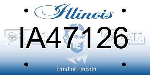 IA47126 Illinois License Plate