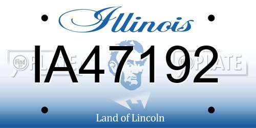 IA47192 Illinois License Plate