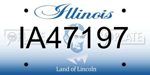 IA47197 Illinois License Plate