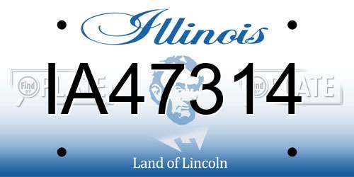 IA47314 Illinois License Plate