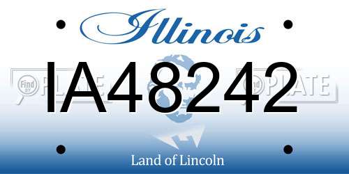 IA48242 Illinois License Plate