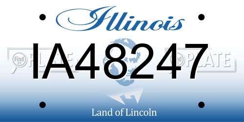 IA48247 Illinois License Plate