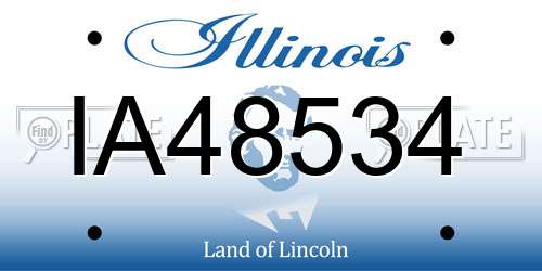 IA48534 Illinois License Plate