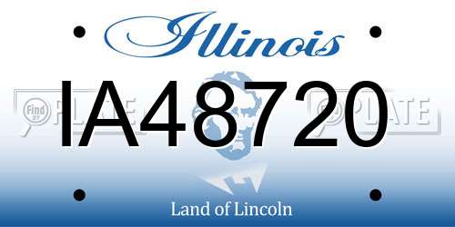 IA48720 Illinois License Plate