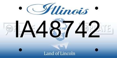 IA48742 Illinois License Plate