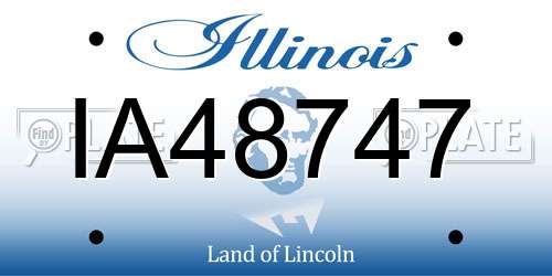 IA48747 Illinois License Plate