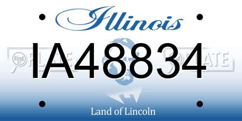 IA48834 Illinois License Plate