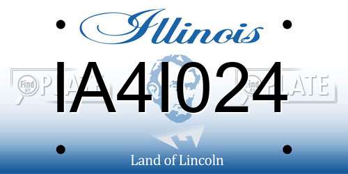 IA4I024 Illinois License Plate
