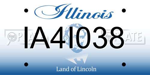 IA4I038 Illinois License Plate