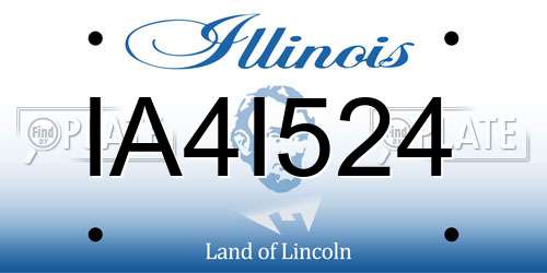 IA4I524 Illinois License Plate