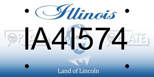 IA4I574 Illinois License Plate