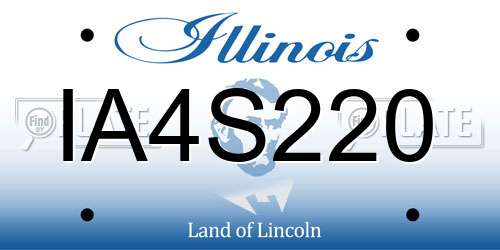 IA4S220 Illinois License Plate