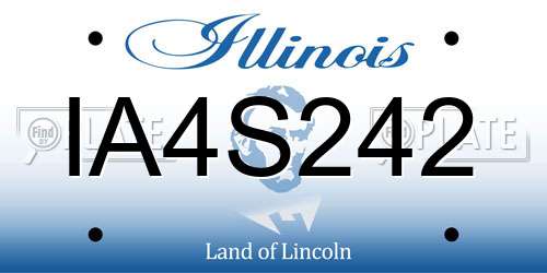 IA4S242 Illinois License Plate