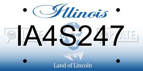 IA4S247 Illinois License Plate