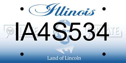 IA4S534 Illinois License Plate