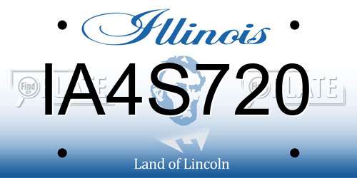 IA4S720 Illinois License Plate