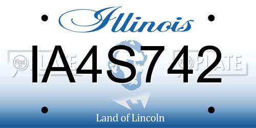 IA4S742 Illinois License Plate
