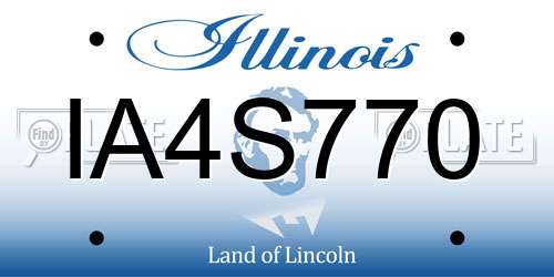 IA4S770 Illinois License Plate