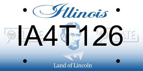 IA4T126 Illinois License Plate