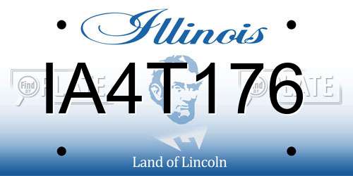 IA4T176 Illinois License Plate