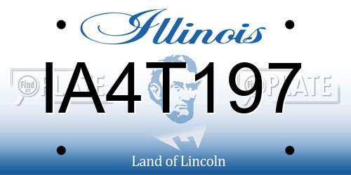 IA4T197 Illinois License Plate