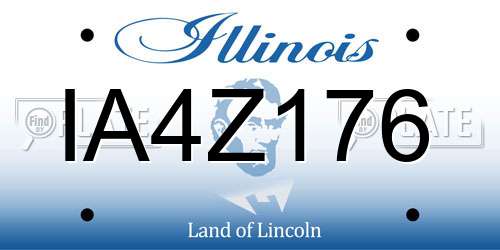 IA4Z176 Illinois License Plate