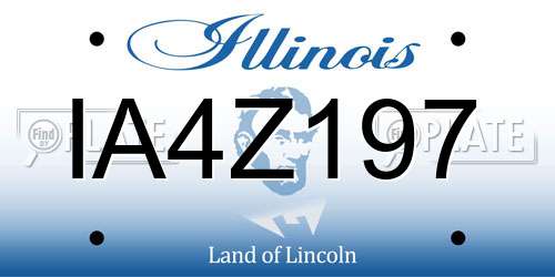 IA4Z197 Illinois License Plate