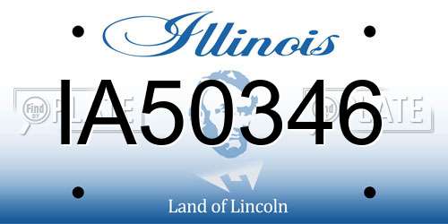 IA50346 Illinois License Plate