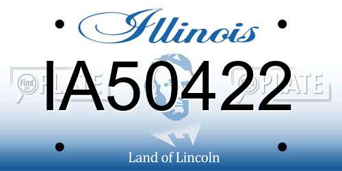 IA50422 Illinois License Plate