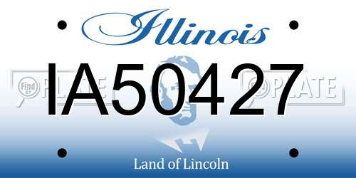 IA50427 Illinois License Plate
