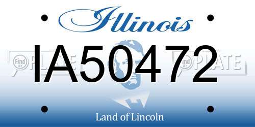IA50472 Illinois License Plate