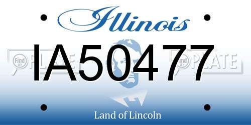 IA50477 Illinois License Plate